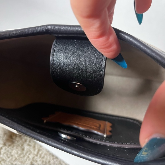 Coach Coachtopia Ergo Black/White Hobo Hand Shoulder Bag Checkered Checkerboard - Picture 6 of 9